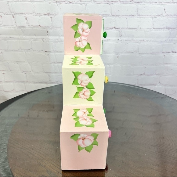 Hand painted 6 compartment organizer with drawers. 90s - Picture 14 of 15